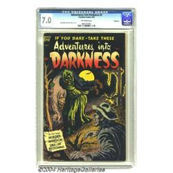 Adventures Into Darkness #5 Bethlehem pedigree (Standard, 1952) CGC FN/VF 7.0 Off-white pages.