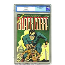 Black Cobra #1 Bethlehem pedigree (Ajax/Farrell, 1954) CGC VF+ 8.5 Off-white to white pages.