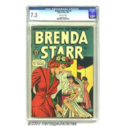 Brenda Starr V2#10 (Four Star, 1949) CGC VF- 7.5 Off-white pages.