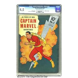 Captain Marvel Adventures #3 (Fawcett, 1941) CGC VG+ 4.5 Cream to off-white pages.