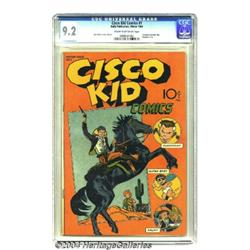 Cisco Kid Comics #1 (Baily Publication, 1944) CGC NM- 9.2 Cream to off-white pages.