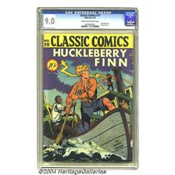 Classic Comics #19 Huckleberry Finn -- First Edition (Gilberton, 1944) CGC VF/NM 9.0 Cream to off-wh