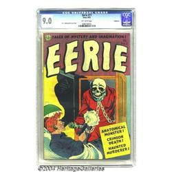 Eerie #11 Bethlehem pedigree (Avon, 1953) CGC VF/NM 9.0 Off-white pages.