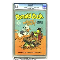Four Color #9 Donald Duck Finds Pirate Gold (Dell, 1942) CGC FN- 5.5 Light tan to off-white pages.