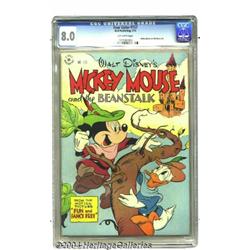 Four Color #157 Mickey Mouse and the Beanstalk (Dell, 1947) CGC VF 8.0 Off-white pages.
