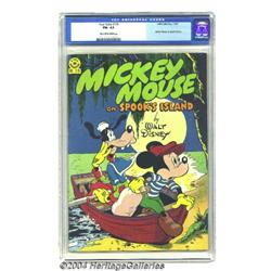 Four Color #170 Mickey Mouse on Spook's Island (Dell, 1947) CGC FN+ 6.5 Off-white to white pages.