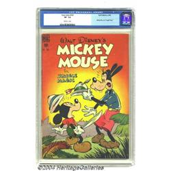 Four Color #181 Mickey Mouse in Jungle Magic (Dell, 1948) CGC VF- 7.5 Off-white pages.