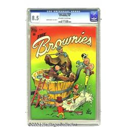 Four Color #244 The Brownies (Dell, 1949) CGC VF+ 8.5 Off-white to white pages.