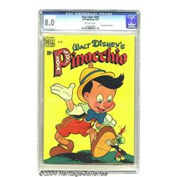 Four Color #252 Pinocchio (Dell, 1949) CGC VF 8.0 Off-white pages.