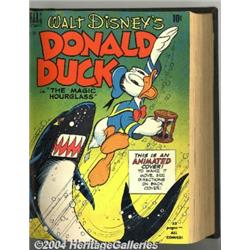 Four Color Donald Duck Bound Volume (Dell, 1950-52) Condition: Average VG.