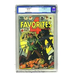 Four Favorites #25 Ohio pedigree (Ace, 1946) CGC NM 9.4 Off-white pages.