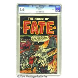 The Hand of Fate #12 Bethlehem pedigree (Ace, 1952) CGC NM 9.4 White pages.