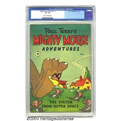 Mighty Mouse Adventures #1 (St. John, 1951) CGC VF+ 8.5 Cream to off-white pages.