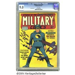 Military Comics #21 (Quality, 1943) CGC VF/NM 9.0 White pages.