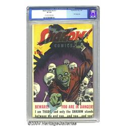 Shadow Comics V3#12 (Street & Smith, 1944) CGC VF 8.0 Cream to off-white pages.