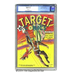 Target Comics #3 Mile High pedigree (Novelty Press, 1940) CGC NM/MT 9.8 White pages.
