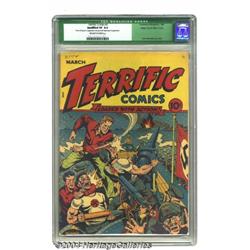 Terrific Comics #2 Mile High pedigree (Continental Magazines, 1944) CGC Qualified VF 8.0 Off-white t