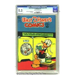 Walt Disney's Comics and Stories #105 (Dell, 1949) CGC VF+ 8.5 Off-white to white pages.