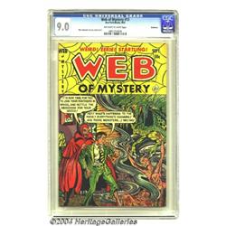 Web of Mystery #13 Bethlehem pedigree (Ace, 1952) CGC VF/NM 9.0 Off-white to white pages.