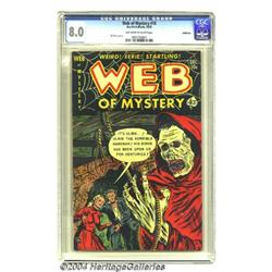 Web of Mystery #16 Bethlehem pedigree (Ace, 1952) CGC VF 8.0 Off-white to white pages.