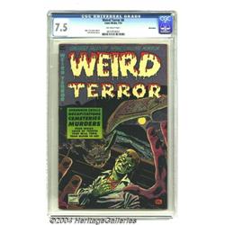 Weird Terror #6 Bethlehem pedigree (Comic Media, 1953) CGC VF- 7.5 Off-white pages.