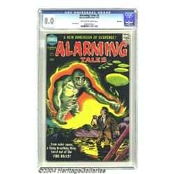 Alarming Tales #2 Bethlehem pedigree (Harvey, 1957) CGC VF 8.0 Off-white to white pages.
