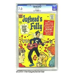 Jughead's Folly #1 (Archie, 1957) CGC FN/VF 7.0 Off-white pages.