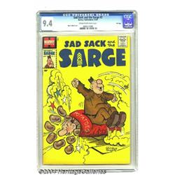 Sad Sack and the Sarge #2 File Copy (Harvey, 1957) CGC NM 9.4 Cream to off-white pages.