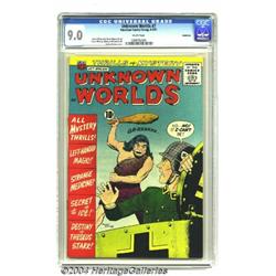 Unknown Worlds #7 Bethlehem pedigree (ACG, 1961) CGC VF/NM 9.0 White pages.