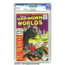 Unknown Worlds #9 Bethlehem pedigree (ACG, 1961) CGC NM- 9.2 Off-white to white pages.