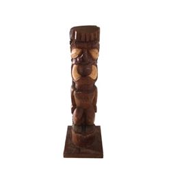 Wood Carved Tiki Statue