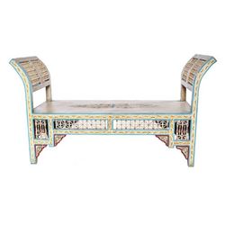 Moroccan Sleigh Bench Cream