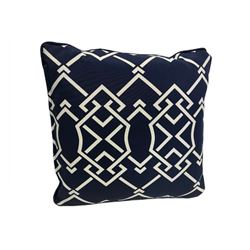 Knotted Navy Linen Pillow