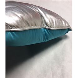 Silver & Blue Pillow