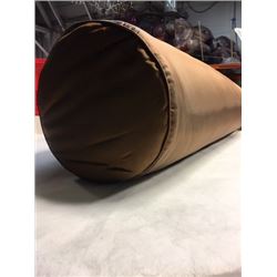 Round Brown Satin Pillow