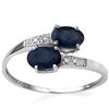 Image 2 : **** FEATURE ITEM **** RING - 1.18 CARAT SAPPHIRE & DIAMOND IN 10KT SOLID GOLD SETTING - INCLUDES CE