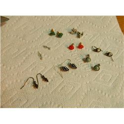 ASSORTED EARRINGS - some may be silver - 8 SETS TTL