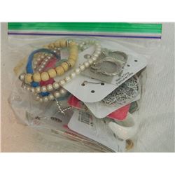 ASSORTED NEW & USED JEWELRY - EARRINGS, BRACELET & NECKLACE - 12 PC