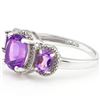 Image 3 : *RING -  2.65 CTW AMETHYST & GENUINE DIAMONDS IN *RING -  2.65 CTW AMETHYST & GENUINE DIAMONDS IN 92