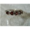 Image 3 : ***** FEATURE ITEM **** RING - 1 3/4 CARAT GARNETS & 2 GENUINE DIAMONDS IN 925 STERLING SILVER SETTI