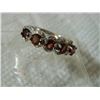 Image 4 : ***** FEATURE ITEM **** RING - 1 3/4 CARAT GARNETS & 2 GENUINE DIAMONDS IN 925 STERLING SILVER SETTI