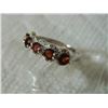 Image 5 : ***** FEATURE ITEM **** RING - 1 3/4 CARAT GARNETS & 2 GENUINE DIAMONDS IN 925 STERLING SILVER SETTI