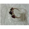 Image 4 : ***** FEATURE ITEM **** RING - 3 CTW HEART FACETED GARNETS & DIAMONDS IN 925 STERLING SILVER SETTING