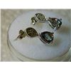 Image 2 : EARRINGS - PEAR FACETED MYSTIC TOPAZ & DIAMONDS IN STERLING SILVER SETTING - INCLUDES CERTIFICATE $3