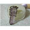 Image 1 : ESTATE - PENDANT - AMETHYST CRYSTAL - 6 SIDED - 30mm long