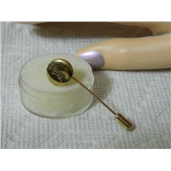 ESTATE - PIN - WITH LOCKET ON TOP - ETCHED FRONT dint in front