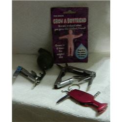 GRANAD LIGHTER, WINE GLASS KNIFE & NAIL CLIPPERS
