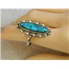 Image 1 : RING - TOURQUOISE IN STERLING SILVER SETTING - FROM ESTATE