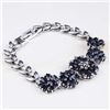 Image 2 : BRACELET - VINTAGE STYLE CRAFTING OF GEMS IN GERMAN STERLING SILVER SETTING WITH 18K GOLD FINISH - R