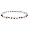 Image 1 : ***** FEATURE ITEM **** BRACELET -  4 2/3 CARAT (27 PCS) GARNETS & (10 PCS) DIAMONDS IN 925 STERLING
